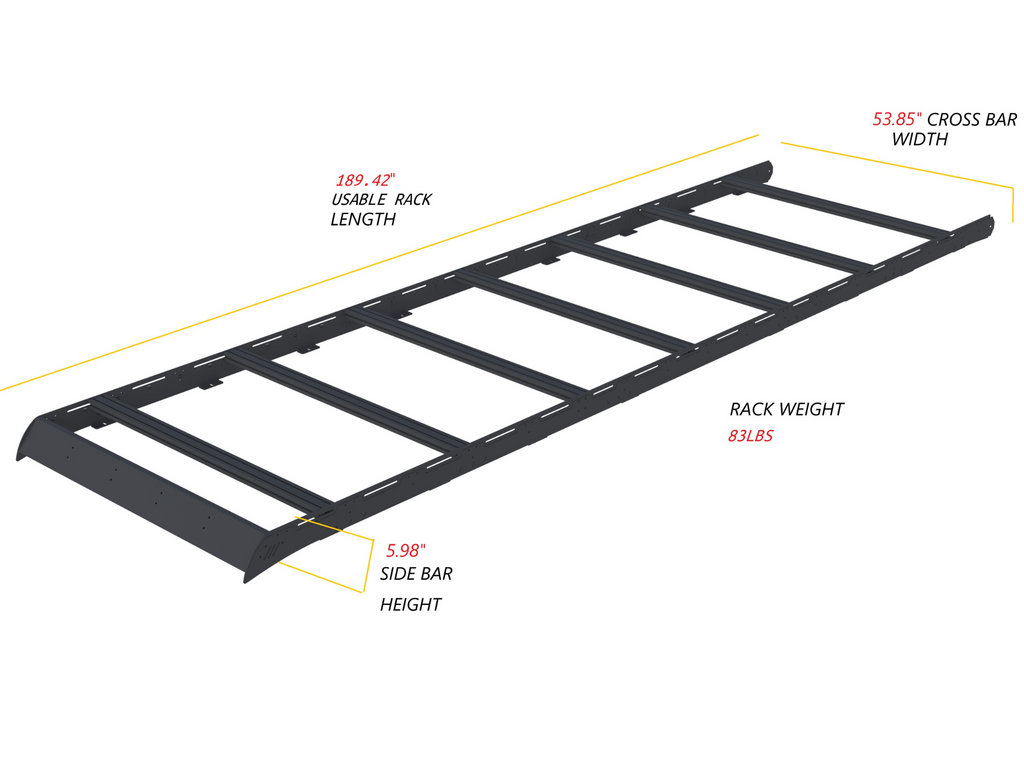 SPRINTER 170" EXT HIGH ROOF STRATA ROOF RACK
